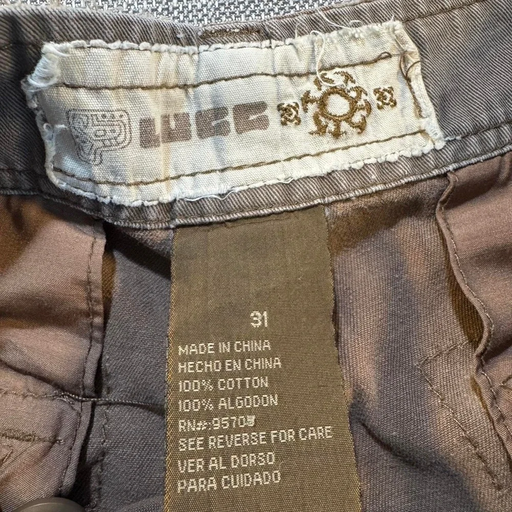 Plugg Brown Cotton Cargo Shorts Men's Size 31